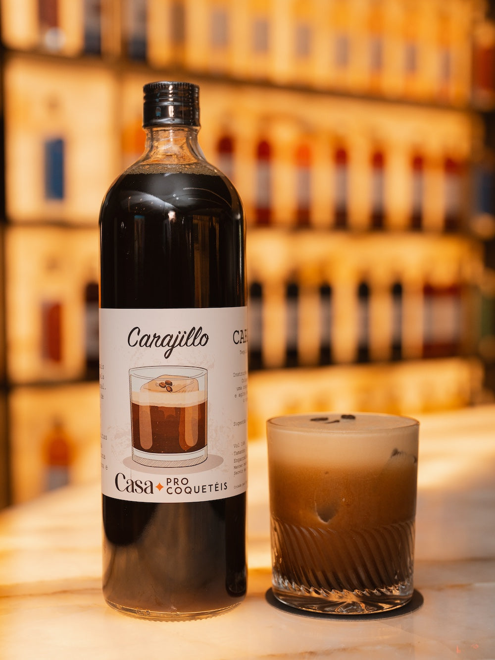 Garrafa do coquetel Carajillo — 1 litro