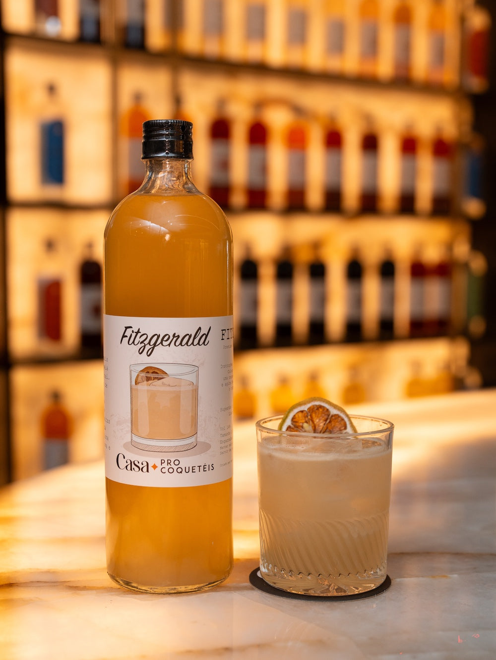 Garrafa do coquetel Fitzgerald — 1 litro